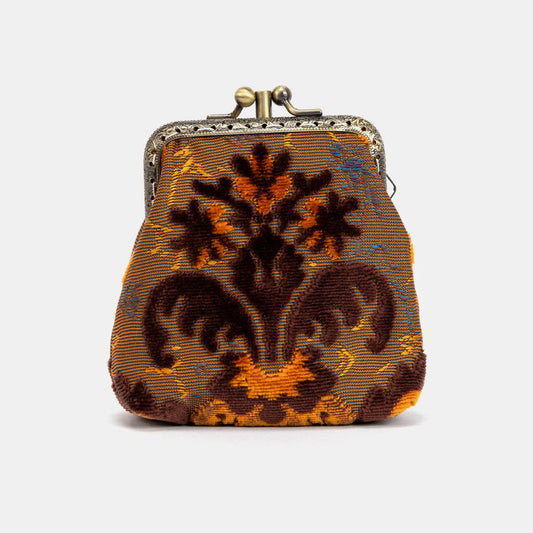 BURNOUT VELVET REVIVAL SIENNA DOUBLE KISS CLASP COIN PURSE