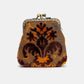 BURNOUT VELVET REVIVAL SIENNA DOUBLE KISS CLASP COIN PURSE