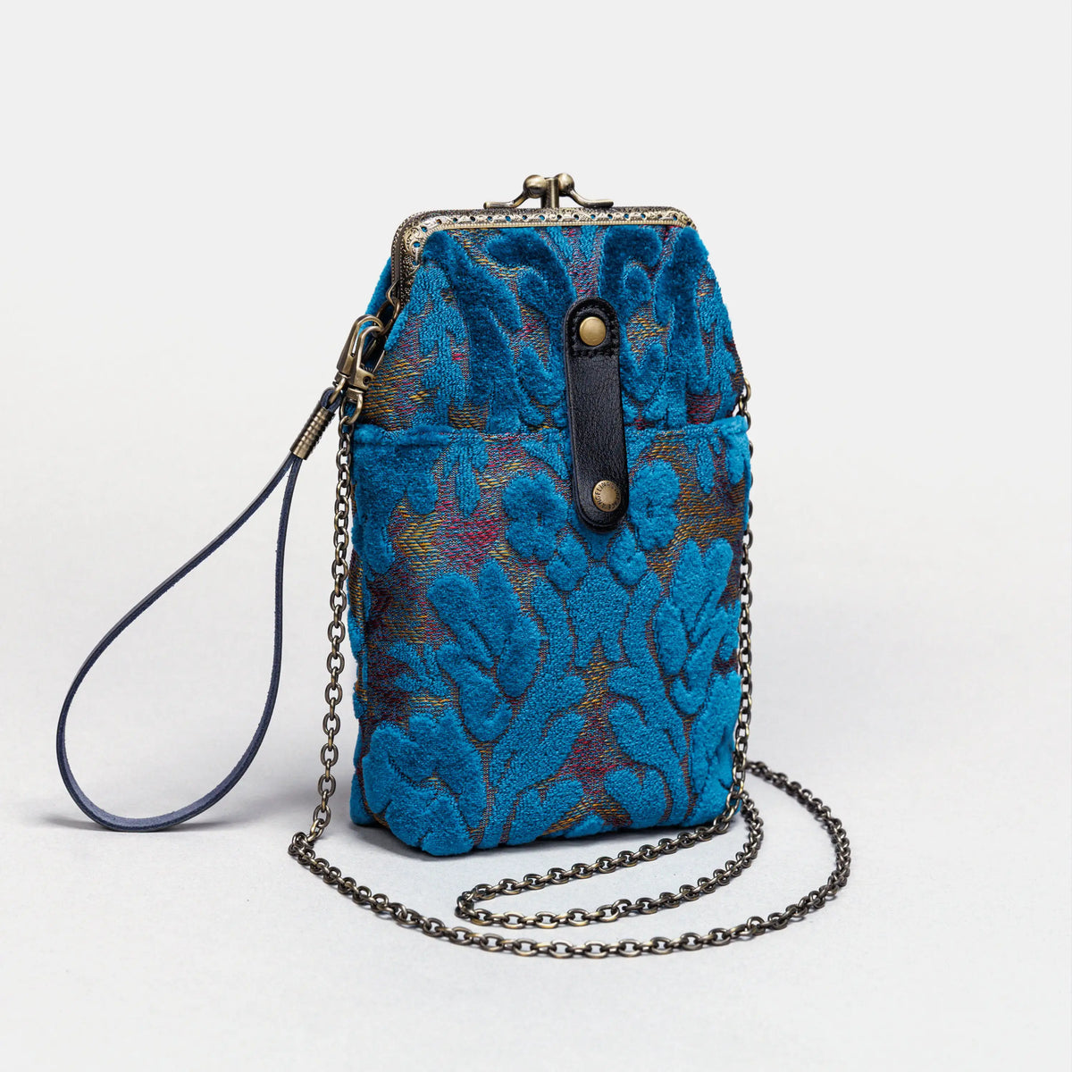 BURNOUT VELVET AQUA BLUE CARPET PHONE CASE