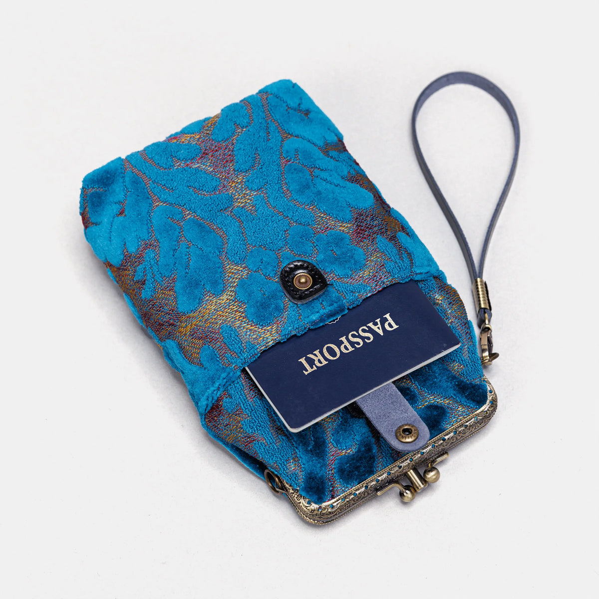 BURNOUT VELVET AQUA BLUE CARPET PHONE CASE