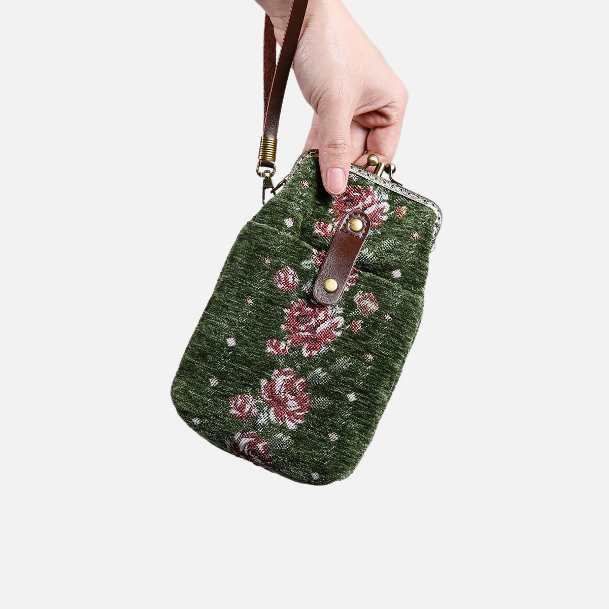 CLIMBING ROSE ARUGULA GREEN SERIES CARPET PHONE CASE