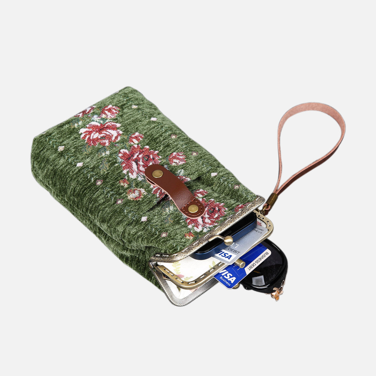 CLIMBING ROSE ARUGULA GREEN SERIES CARPET PHONE CASE