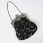 Vintage Scroll Black/Gold Chatelaine Purse Large