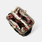 VICTORIAN BLOSSOM BLACK/GREEN DOUBLE KISS CLASP COIN PURSE