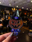 Glitter pumpkin witch by Salem Artist Dana Glover