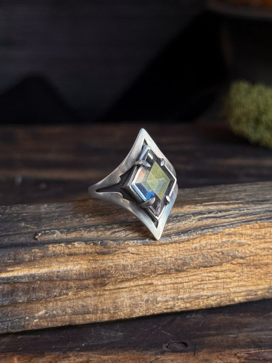 Crystal Cavern Quartz Ring in Sterling Silver by Acid Queen