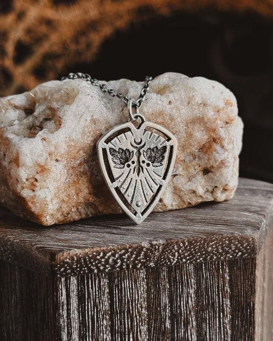 Mullein Plant Magick Shield Necklace by Acid Queen Jewelry