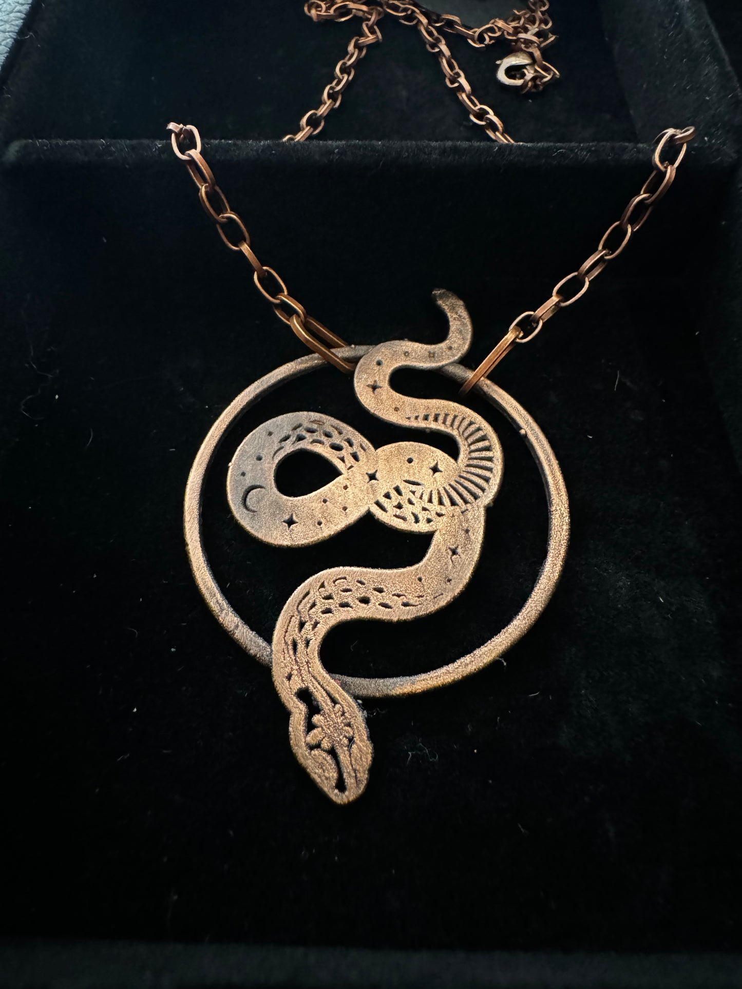 Serpent Necklace Collection: Handmade Copper Snakes by Lory Sun