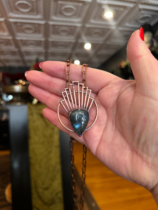 Sunray and Labradorite Necklace by Inex Jewelry