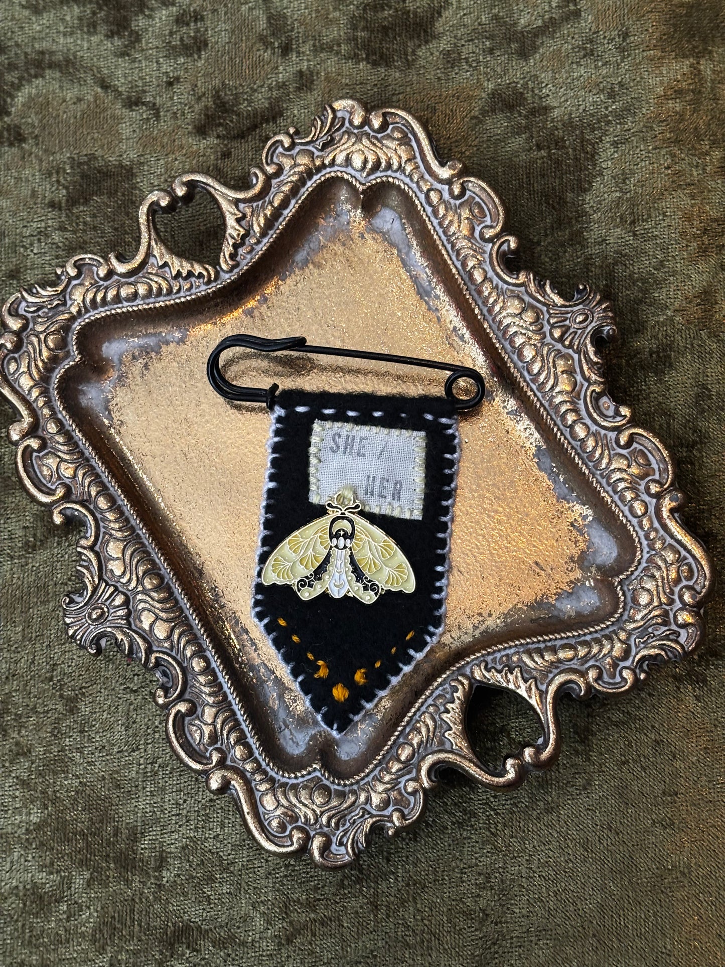 Handmade Pronoun Pins by Gentle Repose