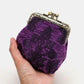 Victorian Blossom Purple Double Kiss Clasp Coin Purse
