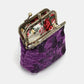 Victorian Blossom Purple Double Kiss Clasp Coin Purse