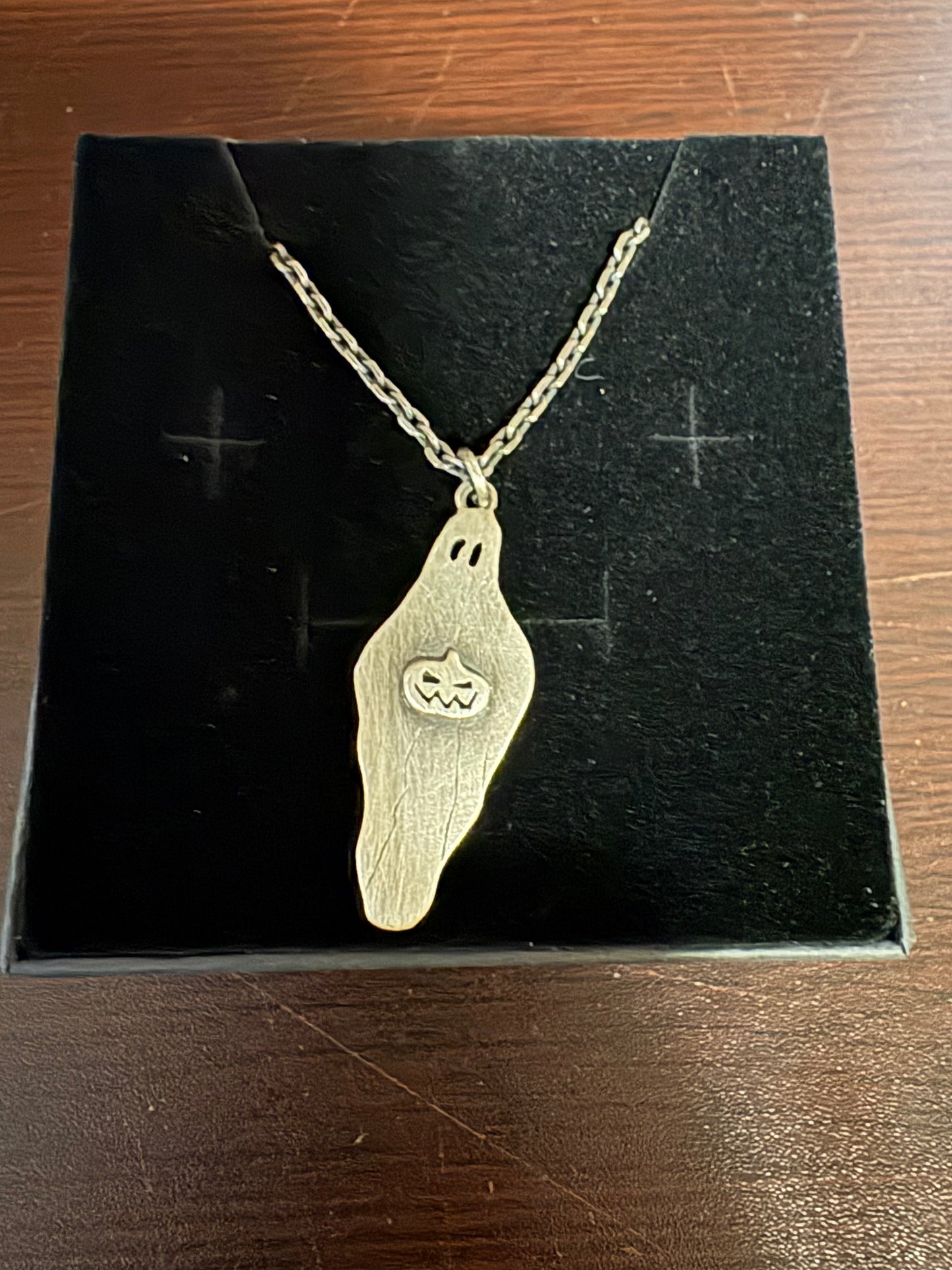 OOAK Sterling Silver Ghost Pendant by Uneven Creations