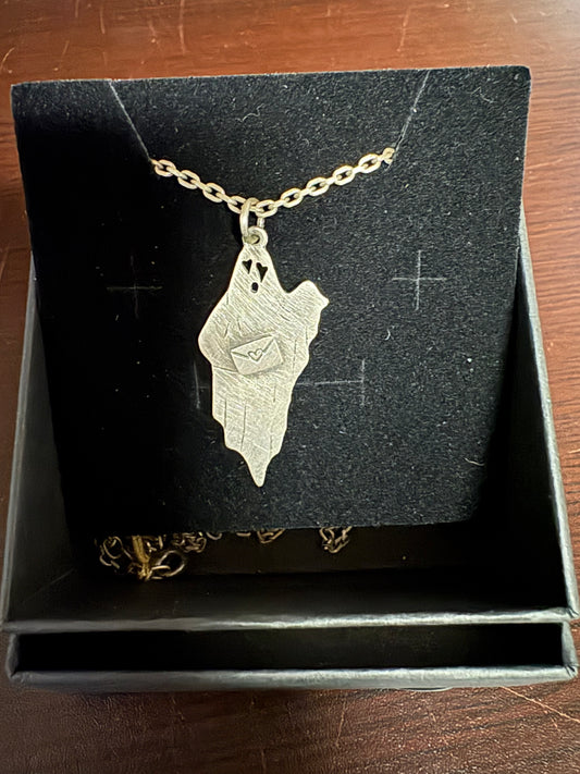 OOAK Sterling Silver Ghost Pendant by Uneven Creations