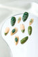 GREEN BUTTERFLY - ALMOND PRESS-ON NAILS