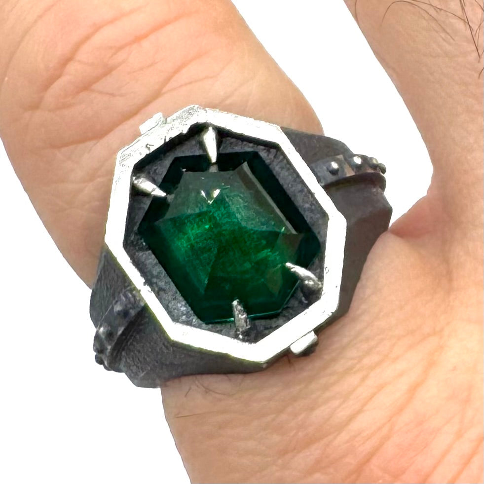 Emerald Citadel Ring in Sterling Silver by Julian the 2nd