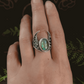 Crescent Moon Warrior Ring // Labradorite