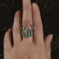 Crescent Moon Warrior Ring // Labradorite