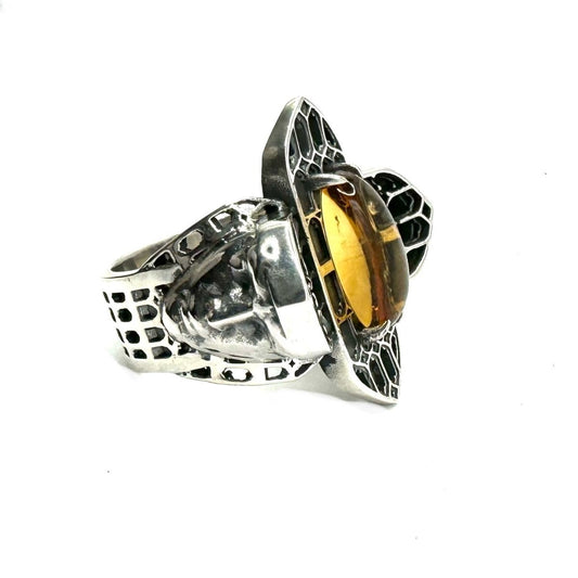 Citrine Inquisitor Ring in Sterling Silver by Julian the 2nd