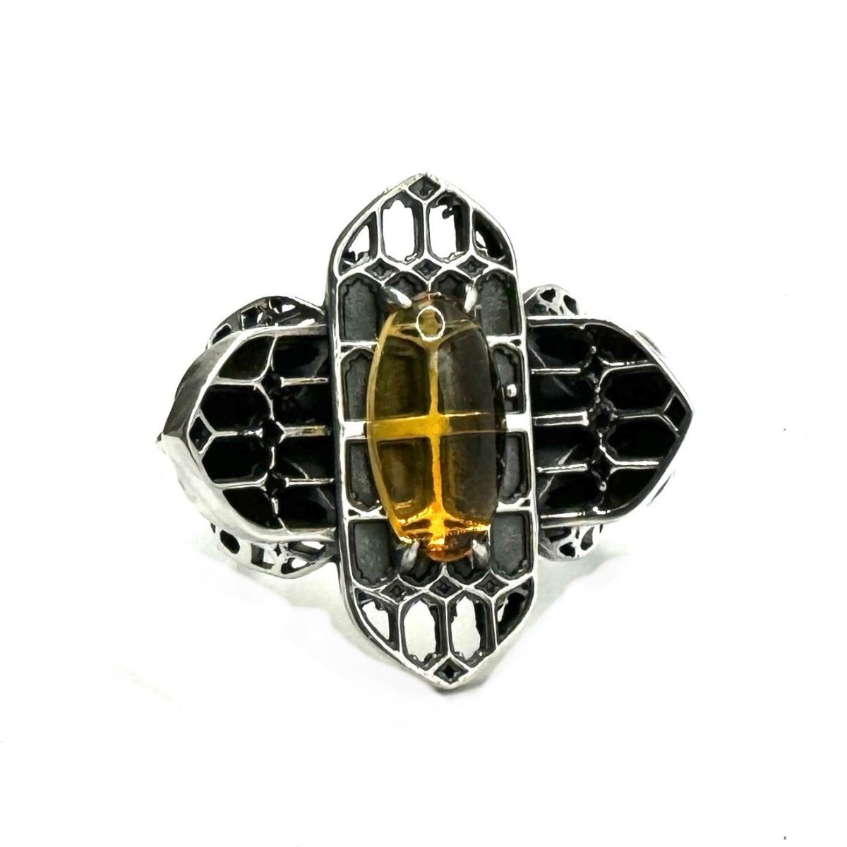 Citrine Inquisitor Ring in Sterling Silver by Julian the 2nd