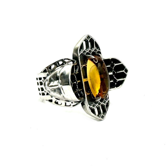 Citrine Inquisitor Ring in Sterling Silver by Julian the 2nd