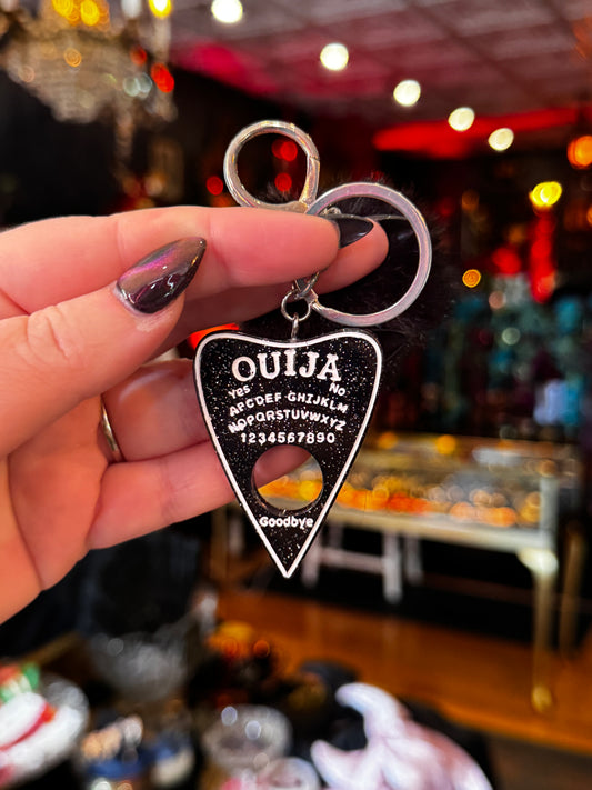 Ouija Planchette Keychain with Poof