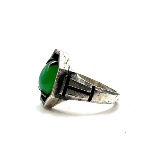 Chrysoprase Sanctum Ring in Sterling Silver by Julian the 2nd