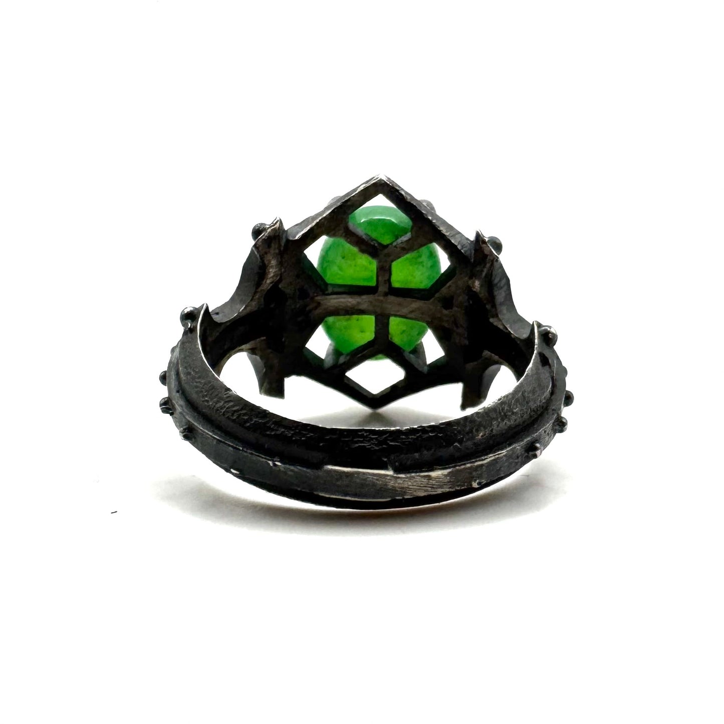Chrysoprase Point Ring in Sterling Silver by Julian the 2nd