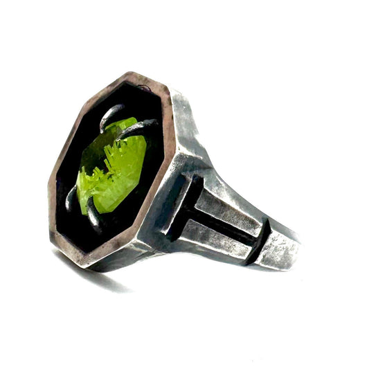 Chartreuse Bridewell Sanctum Ring in Sterling Silver by Julian the 2nd