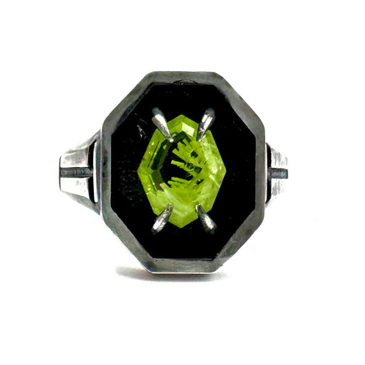 Chartreuse Bridewell Sanctum Ring in Sterling Silver by Julian the 2nd