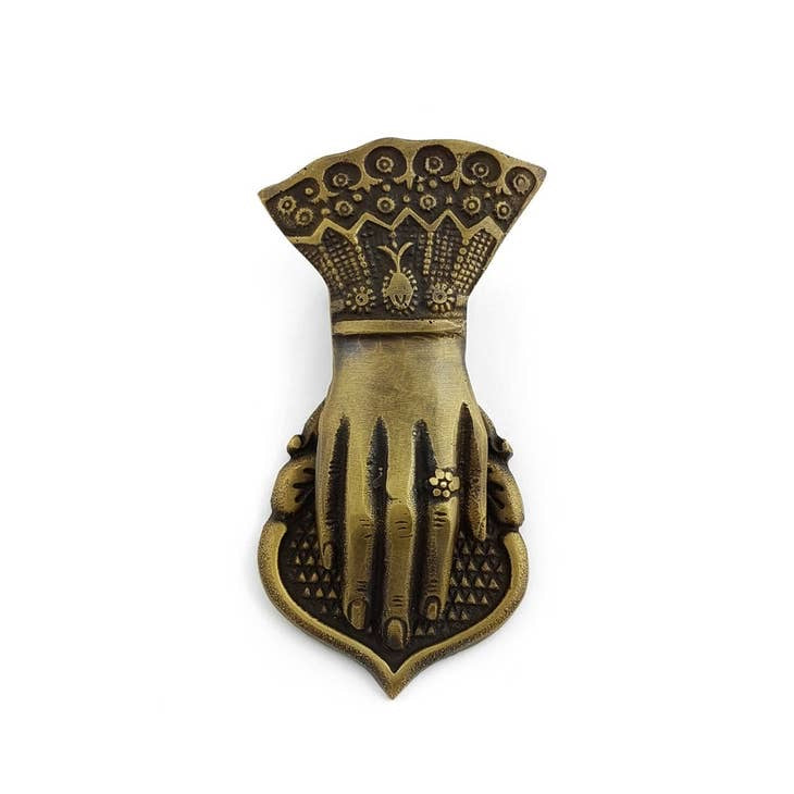 Antiqued Brass Victorian Hand Clip (Two Sizes)