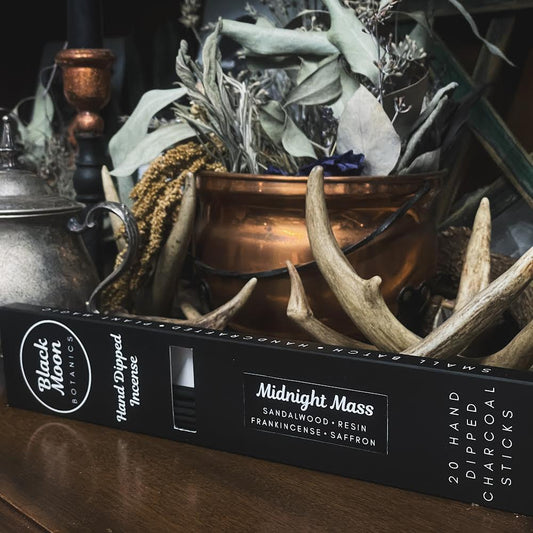 Midnight Mass Hand Dipped Incense - Black Moon Botanics