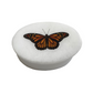 Monarch Butterfly Oval Soapstone Trinket Box