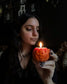 Trick or Treat Pumpkin Candle by Graveyard Wanders