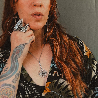 Battle Axe & Onyx Necklace