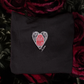 Midnight Salem Heart Embroidered Hoodie by XO Ash