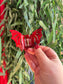 Red Bat Wings Hair Clip