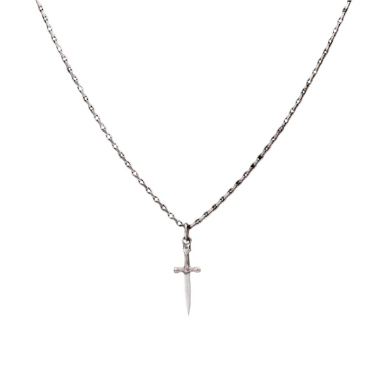 Tiny Dagger Sterling Silver Necklace by Lily Streeter
