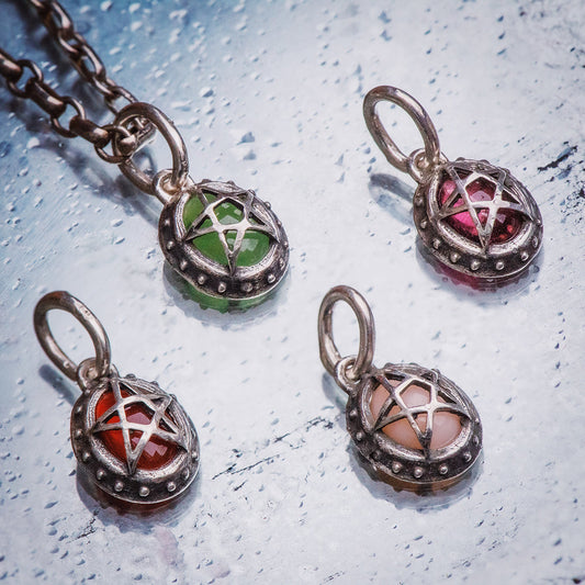 Pagan Priest Pentagram Charm Necklace