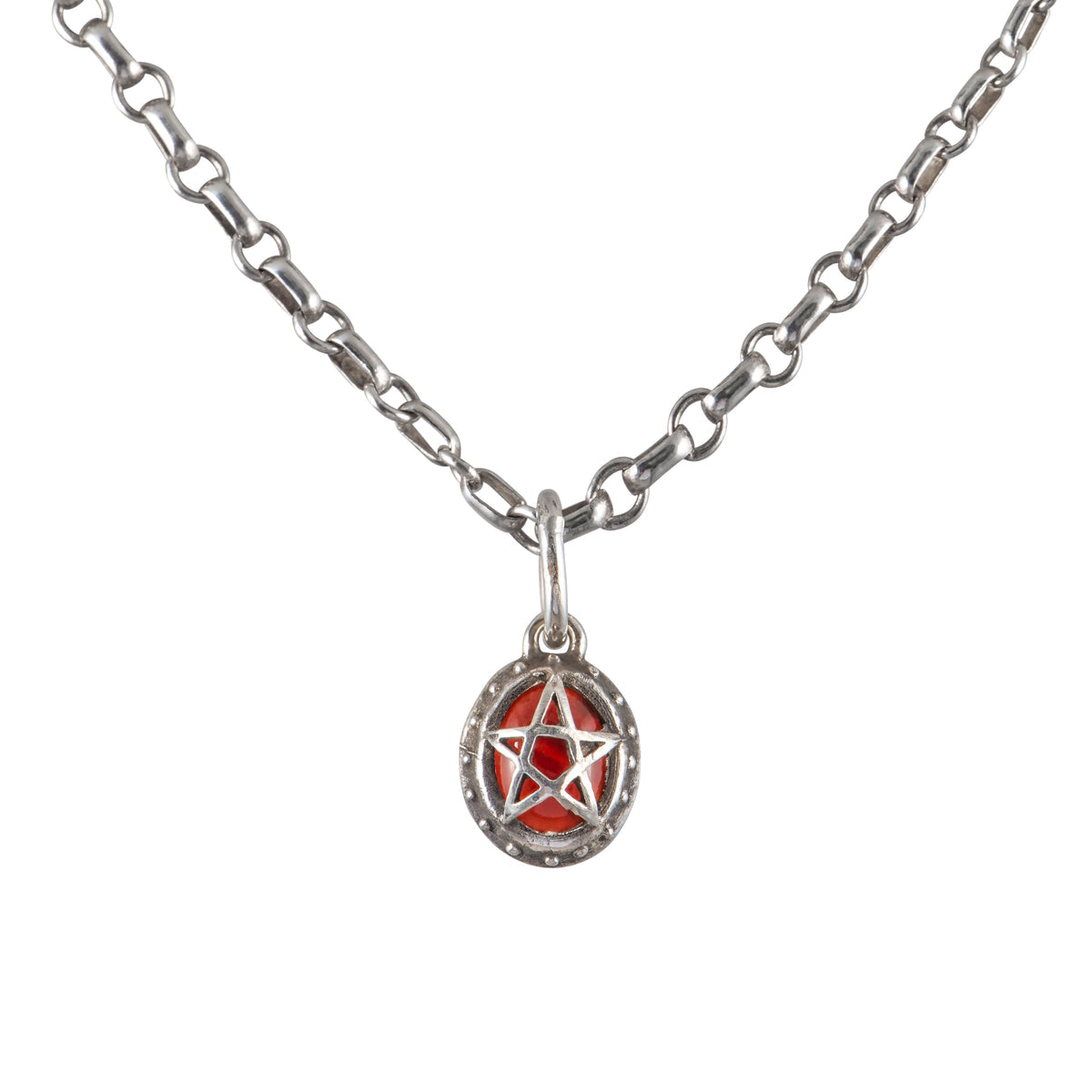 Pagan Priest Pentagram Charm Necklace