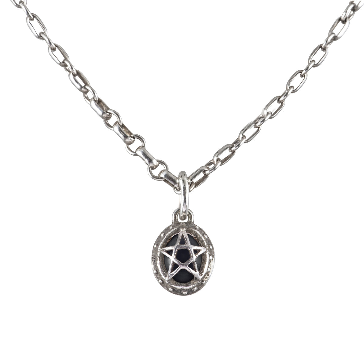 Pagan Priest Pentagram Charm Necklace