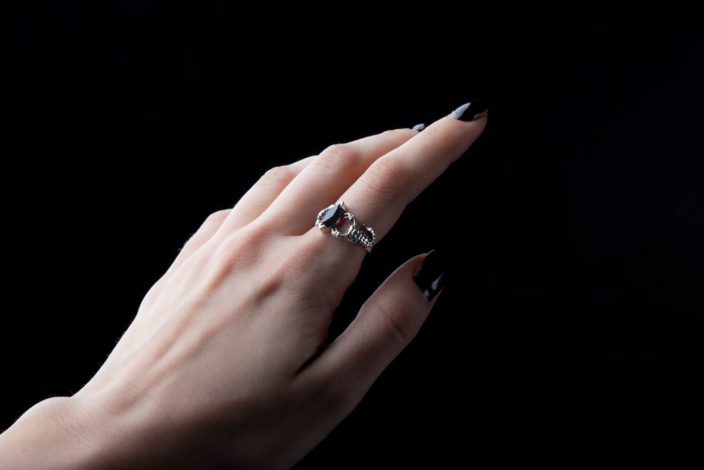 Garnet Marquise Scorpion Ring