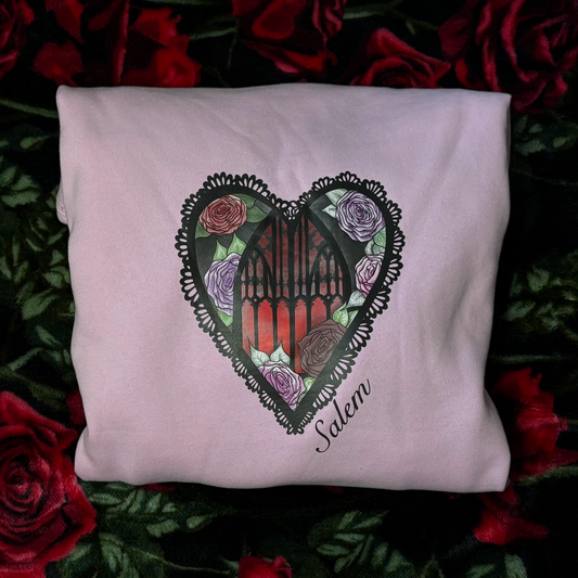 Pink Salem Heart Hoodie by XO Ash