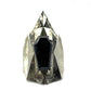 Black Onyx Coffin Faceted Brutalist Ring In White Bronze by Julian the 2nd