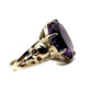 Cathedral Skull Ring With Hourglass Amethyst in White Bronze by Julian the 2nd