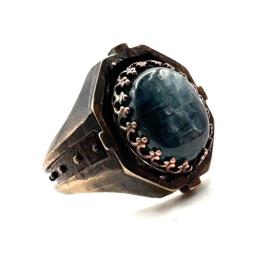 Citadel Ring With Kyanite in Bronze by Julian the 2nd