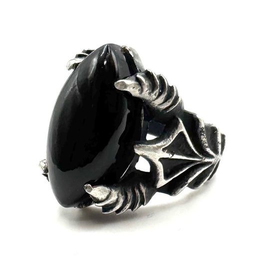Abaddon Ring With Black Onyx In Sterling SIlver by Julian the 2nd