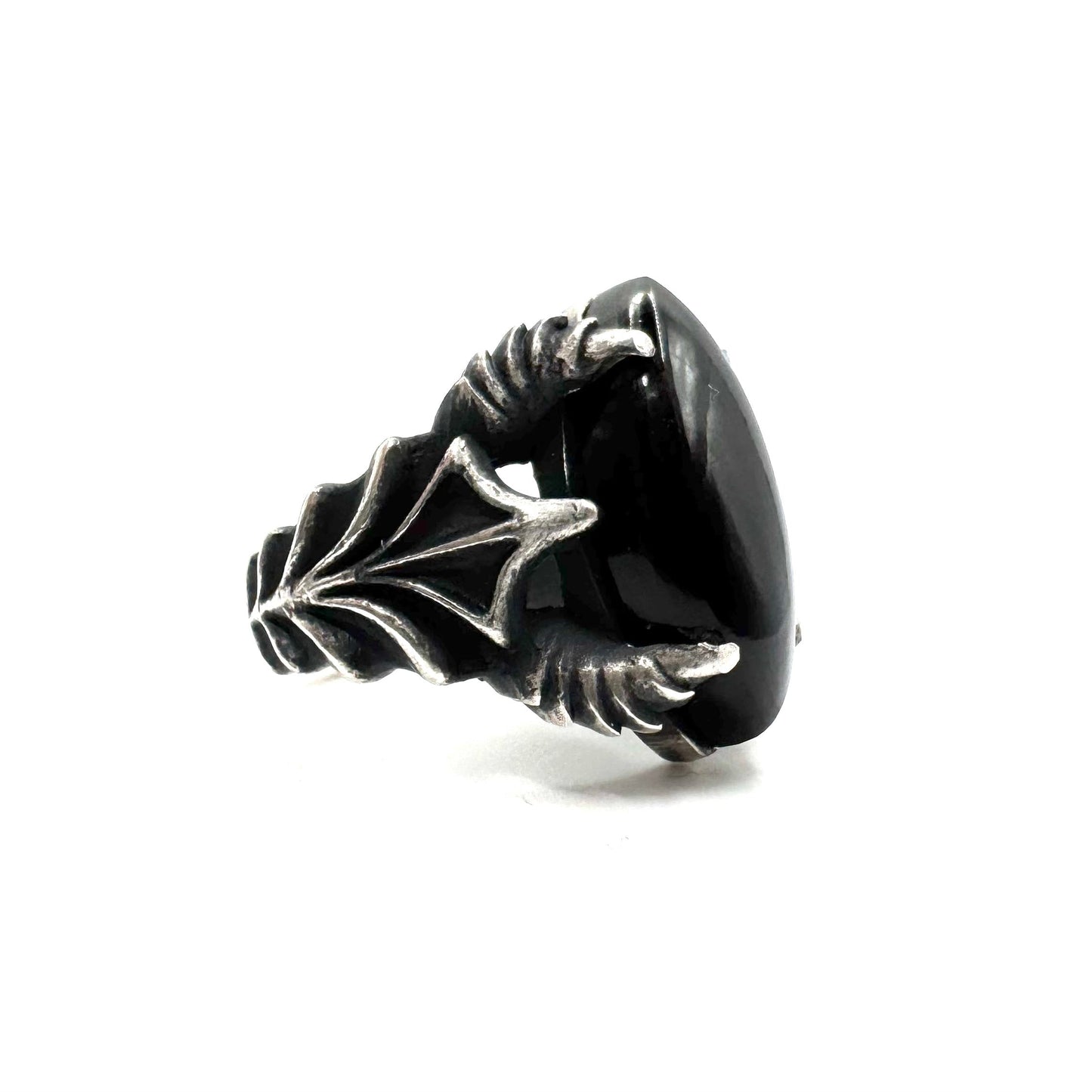 Abaddon Ring With Black Onyx In Sterling SIlver by Julian the 2nd