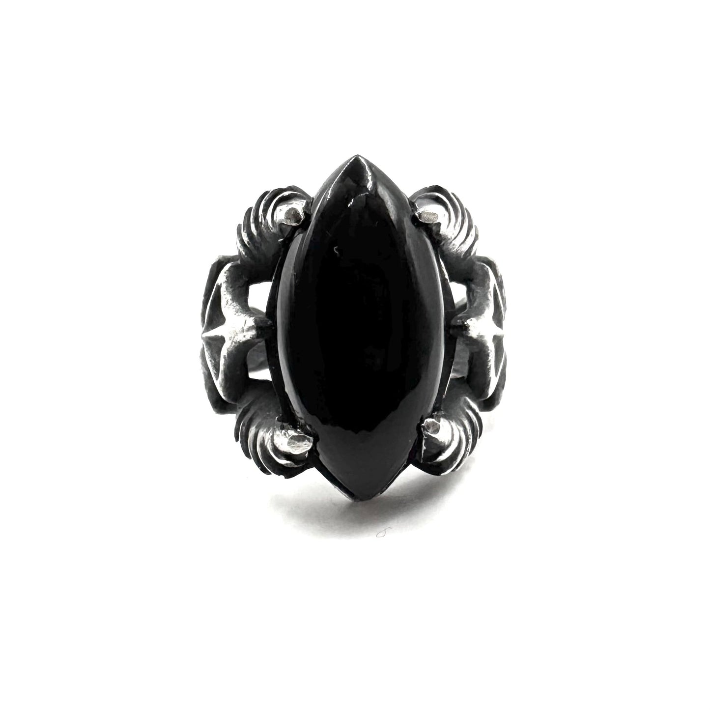 Abaddon Ring With Black Onyx In Sterling SIlver by Julian the 2nd