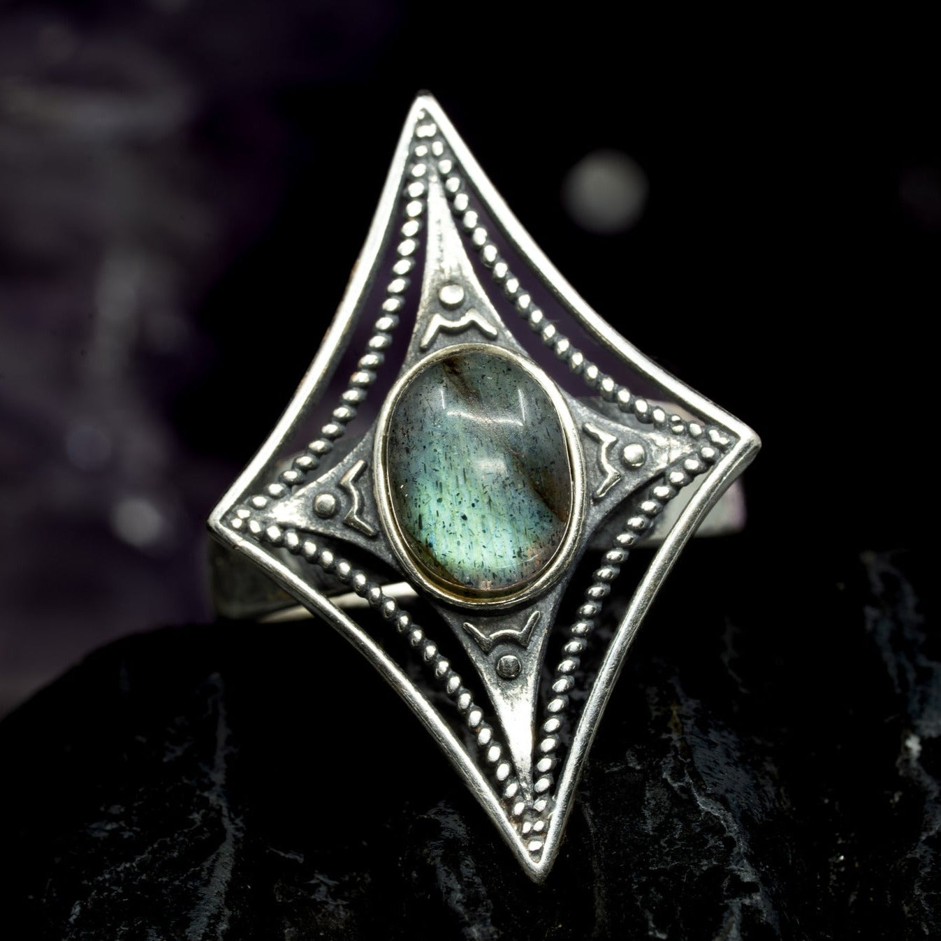 Stardust Labradorite Ring